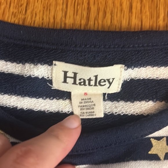 Hatley Girl’s Navy Striped Star Dress Size 5 - Picture 3 of 4